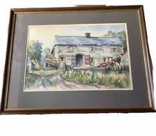 Old farmhouse watercolour for sale  MERTHYR TYDFIL