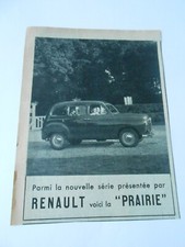 Publicité 1950 renault d'occasion  La Verpillière