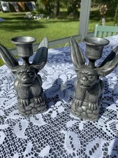Pair pewter winged for sale  Port Orange