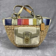 Coach straw tote for sale  Maricopa