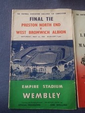 Cup programmes 1954 for sale  EASTBOURNE