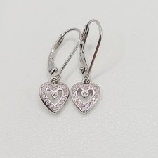 Brincos infantis de prata esterlina com zircônia cúbica e gota de coração Junior Jewels comprar usado  Enviando para Brazil