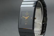 [Perto de ESTADO PERFEITO] RADO Jubile 205.0295.3 relógio preto unissex quartzo cerâmica do Japão, usado comprar usado  Enviando para Brazil