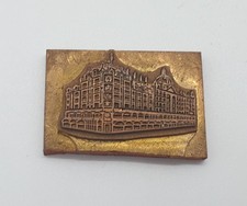 Carimbo de prensa térmica vintage de couro castelo metal em relevo comprar usado  Enviando para Brazil