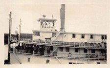 Foto antiga 1925 Casca Sternwheeler Victoria BC 1920s Yukon River Steamer Crew comprar usado  Enviando para Brazil