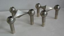 Conjunto/2 Castiçais Vintage Fritz Nagel Empilhamento Modular MCM Prata Atômica comprar usado  Enviando para Brazil