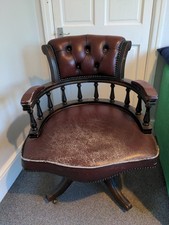 Antique dark leather for sale  STOCKPORT