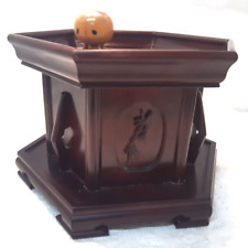 Vintage ROSEWOOD Mesa Altar Budista TIGELA DE CANTO Suporte Religioso Japonês #13 comprar usado  Enviando para Brazil