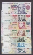 CONJUNTO COMPLETO ARGENTINA P.339-45 1 A 100 PESOS 1992-2011 MUITO BOM ESTADO  AAA 2001 comprar usado  Enviando para Brazil