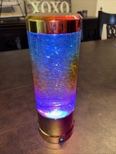 Usado, RARO MOVIMENTO GLITTER HTF MUDANÇA DE COR 10" LÂMPADA DE LUZ BRILHANTE ESTILO RETRÔ FESTA comprar usado  Enviando para Brazil