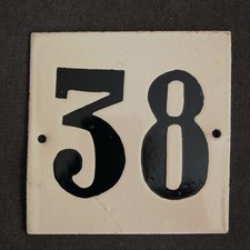 Placa de esmalte vintage URSS número da casa "38" comprar usado  Enviando para Brazil