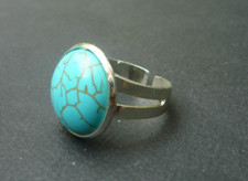 Bague ajustable howlite d'occasion  Bordeaux-