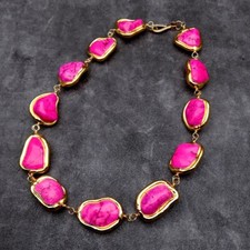 Usado, Colar gargantilha folheado a ouro contas forma livre turquesa cor rosa colares robustos comprar usado  Enviando para Brazil