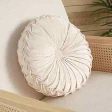 Beige round velvet for sale  DUKINFIELD