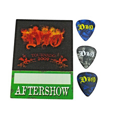 Autêntico RONNIE JAMES DI tour backstage pass 3 novidade assinatura palhetas de guitarra comprar usado  Enviando para Brazil