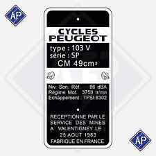 Plaque mines peugeot d'occasion  Saulces-Monclin