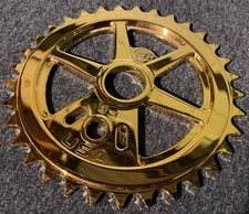 Usado, Roda dentada Bullseye Raceworks BMX 33T ouro 24K feita nos EUA comprar usado  Enviando para Brazil