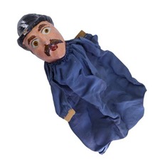 Boneco de mão antigo, cabeça de madeira e gesso, boneco de brinquedo, talvez francês? (Gendarme) comprar usado  Enviando para Brazil