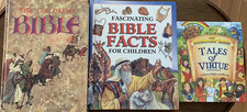 Children's Bible Golden Press, Fascinating Bible Facts & Tales of Virtue 3 Books, usado comprar usado  Enviando para Brazil
