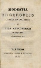 Modestia orgoglio. commedia usato  Firenze