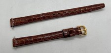 NOVO COBRA FRANCE Feminino Crocodilo Genuíno 🐊 Pulseira de Relógio Couro Marrom 8mm Porcas comprar usado  Enviando para Brazil