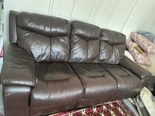 Dfs grey leather for sale  LONDON