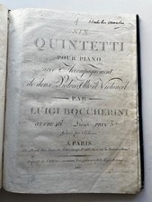 Boccherini luigi quintetti d'occasion  France