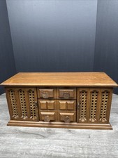Caixa de joias vintage de madeira TUNDRA 8 gavetas Taiwan década de 1980 comprar usado  Enviando para Brazil
