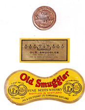 Usado, CONJUNTO DE ETIQUETAS DE UÍSQUE ESCOCÊS 1935 JAS & GEO STODART, DUMBARTON SCOTLAND OLD CONTRABANDISTA comprar usado  Enviando para Brazil