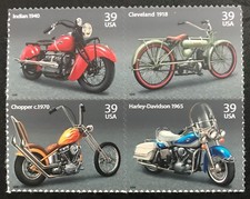 Usado, 2006 Scott #4085-4088, 39¢, AMERICAN MOTORCYCLES - Mint NH - Block of 4  comprar usado  Enviando para Brazil