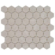 Daltile Nova Falls cinza 10 pol. x 12 pol. Telha hexagonal de cerâmica vitrificada em mosaico, usado comprar usado  Enviando para Brazil