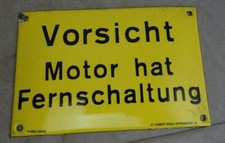 Altes emailschild vorsicht gebraucht kaufen  Ostrach