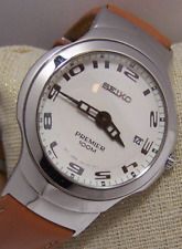 Usado Seiko Premier relógio de quartzo tom prata com pulseira Seiko e nova bateria comprar usado  Enviando para Brazil