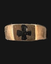 Anel de soldado alemão da Primeira Guerra Mundial com motivo da Cruz de Ferro – estilo de arte de trincheira comprar usado  Enviando para Brazil