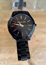 Usado, Lk/NU Michael Kors Original MK3221 Unissex Slim Runway Preto Relógio de Aço Inoxidável 42mm comprar usado  Enviando para Brazil