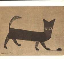 Impresión en bloque de madera abstracta vintage de Charles W Smith animales caprichosos #118 segunda mano  Embacar hacia Mexico