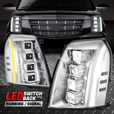 [Switchback LED DRL] Para 07-14 Escalade ESV EXT Quad Projetor Faróis Cromados comprar usado  Enviando para Brazil