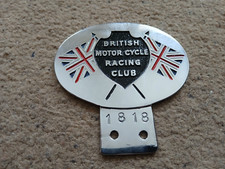 Emblema de emblema de carro British Motor Cycle Racing Club, insígnia - nº 1818..... comprar usado  Enviando para Brazil