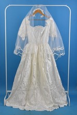 Vintage satin wedding for sale  NORTHAMPTON