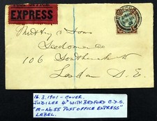 GB 1901 Jubilee 4d Bedford CDS & RARE EXPRESS Usado Conforme Descrito GS502, usado comprar usado  Enviando para Brazil