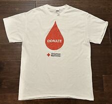 Camiseta Feminina Branca Doação de Gota de Sangue Cruz Vermelha Americana - Tamanho Grande, usado comprar usado  Enviando para Brazil