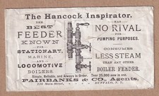 Usado, ca.1882 Hancock Inspirator locomotiva caldeira peça publicidade capa Buffalo NY comprar usado Usado, ca.1882 Hancock Inspirator locomotiva caldeira peça publicidade capa Buffalo NY comprar usado  Enviando para Brazil