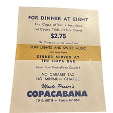 Monte proser copacabana for sale  Pasadena