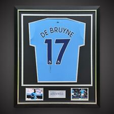 Camisa emoldurada de luxo Kevin De Bruyne Manchester City assinada à mão £340 com certificado de autenticidade comprar usado  Enviando para Brazil