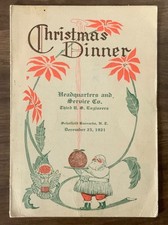 Jantar e lista de Natal 1921 Army 3rd Engineers Schofield Barracks Havaí comprar usado  Enviando para Brazil