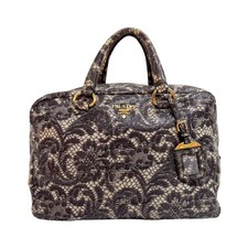 Bolsa de mão PRADA Saffiano Bauletto couro de renda cinza não especificada comprar usado Bolsa de mão PRADA Saffiano Bauletto couro de renda cinza não especificada comprar usado  Enviando para Brazil