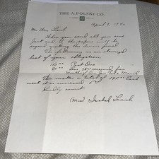 Carta de divórcio sarcástica 1940 em papel timbrado de A Polsky Drygoods Co - Akron Ohio OH comprar usado  Enviando para Brazil
