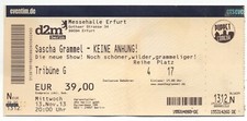Sammlerticket sascha grammel gebraucht kaufen  Bad Sulza