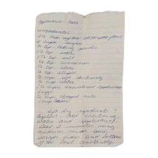Antiga uma única receita cursiva manuscrita para bolo com molho de maçã em papel de notebook comprar usado  Enviando para Brazil