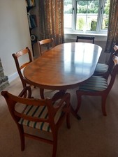 Yew extendable dining for sale  ALRESFORD